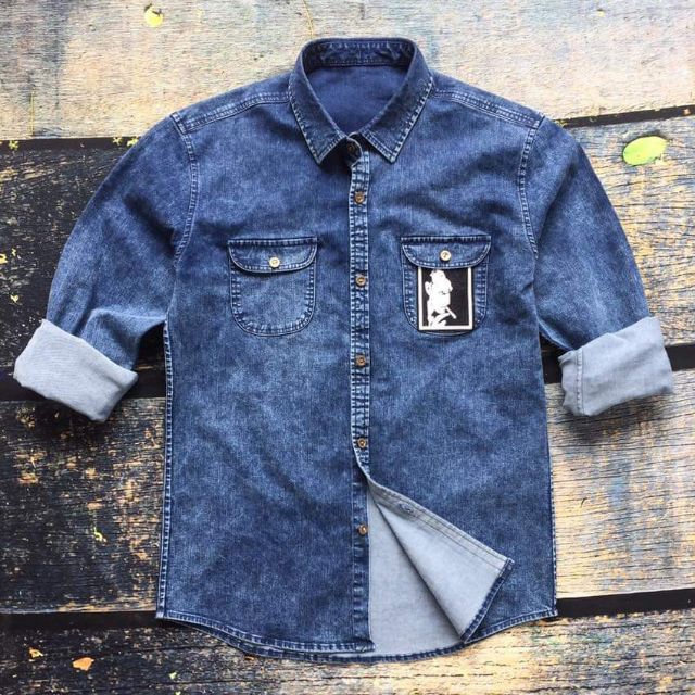 Áo Sơ mi nam màu xanh