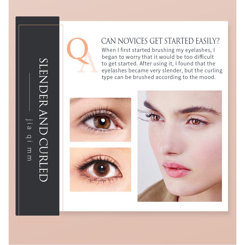 Mascara QIC sợi Silicone uốn cong làm dày và dài mi tự nhiên không phai màu | BigBuy360 - bigbuy360.vn
