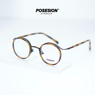 Gọng kính cận tròn Posesion Sato phong cách Retro mắt kính cận nam nữ cao cấp