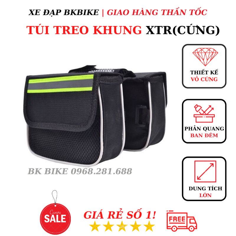 Túi Treo Khung Xe Đạp XTR - Cứng Cáp, Dây Dai Chắc Chắn