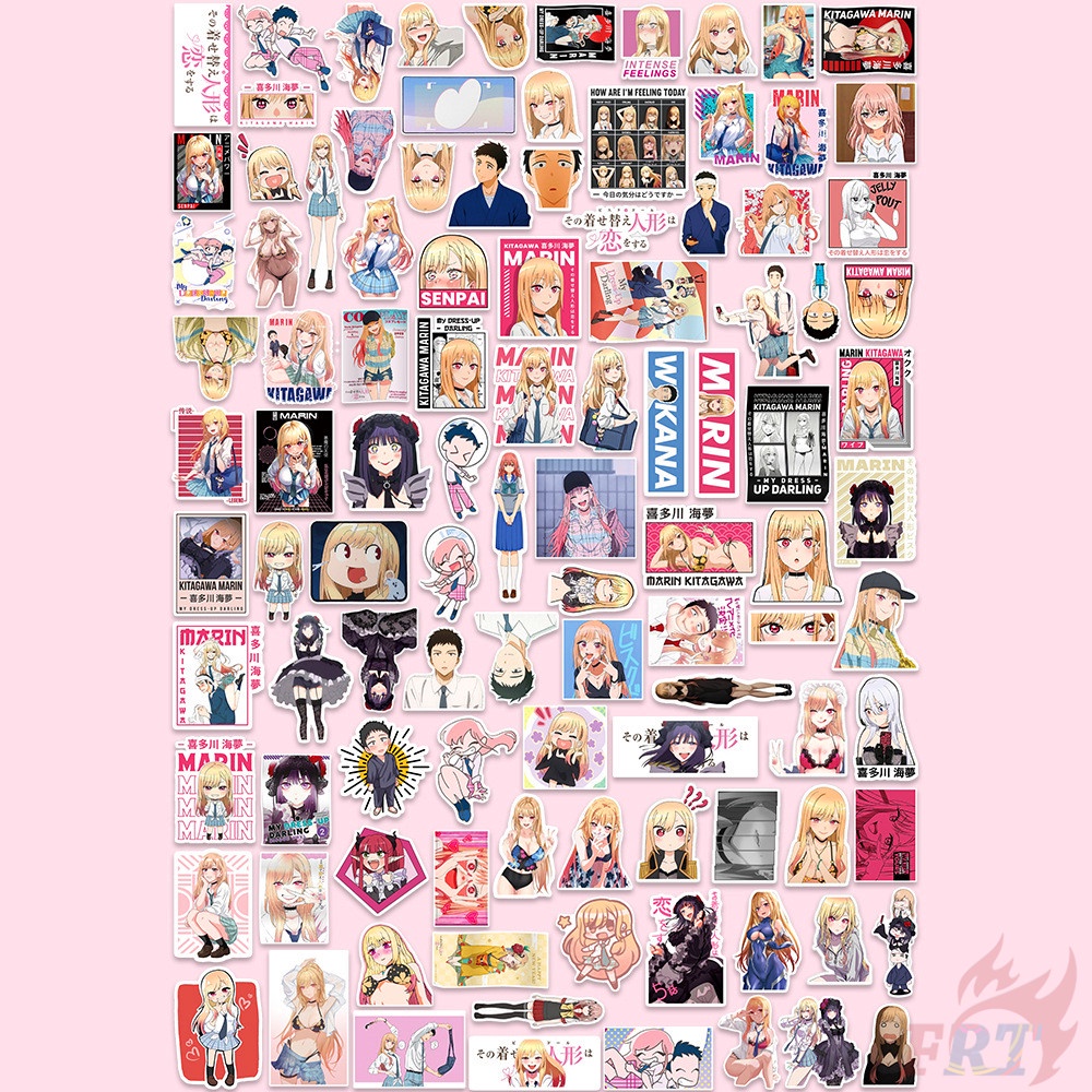 100Pcs/Set ❉ My Dress-Up Darling Series B Stickers ❉ Kitagawa Marin Gojo Wakana Waterproof DIY Fashion Decals Doodle Stickers