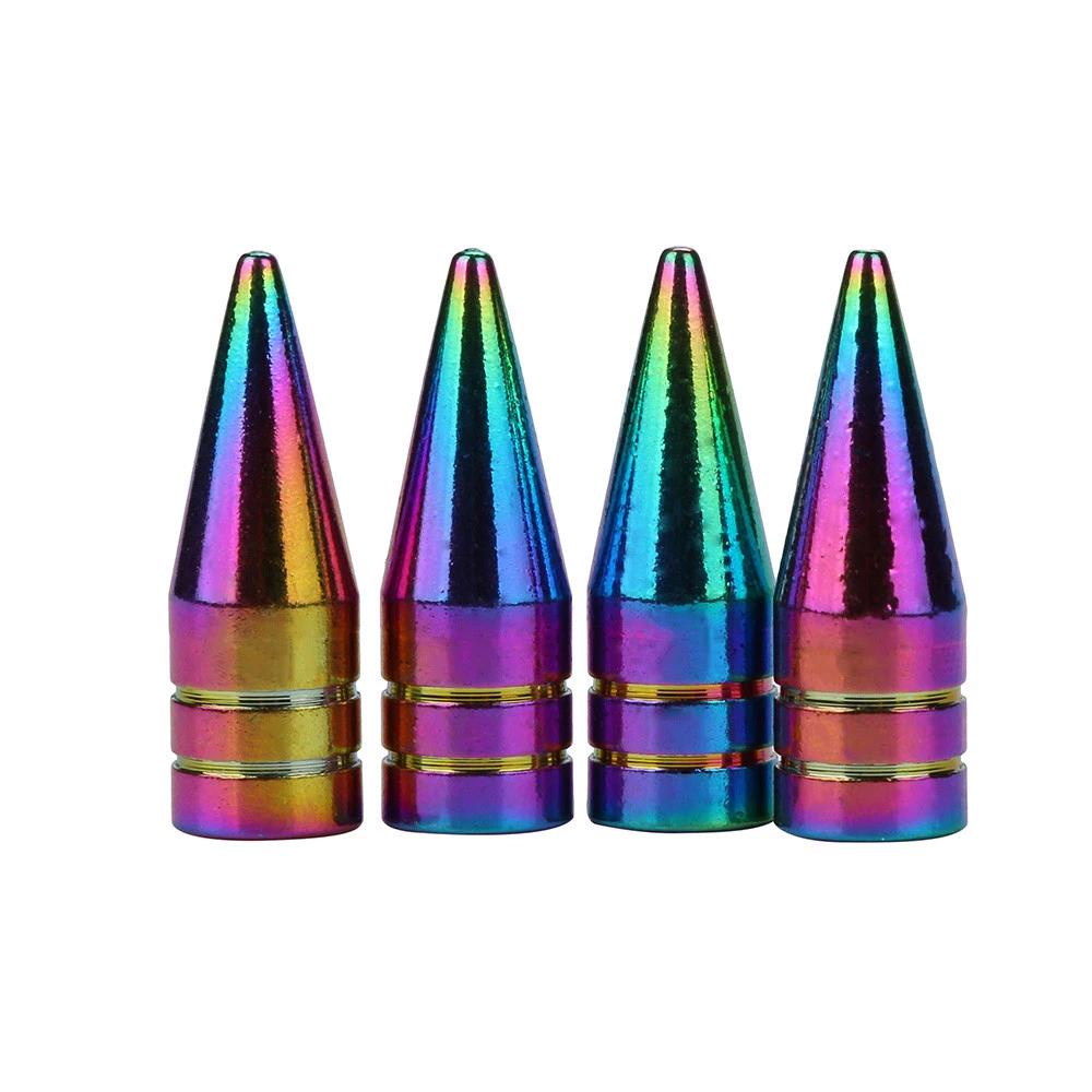 Set 4 Nắp Van Bánh Xe Bằng Nhôm Nhiều Màu Sắc