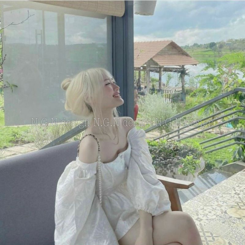 🤎🤎Set gấm trễ vai xinh hết nút❤❤