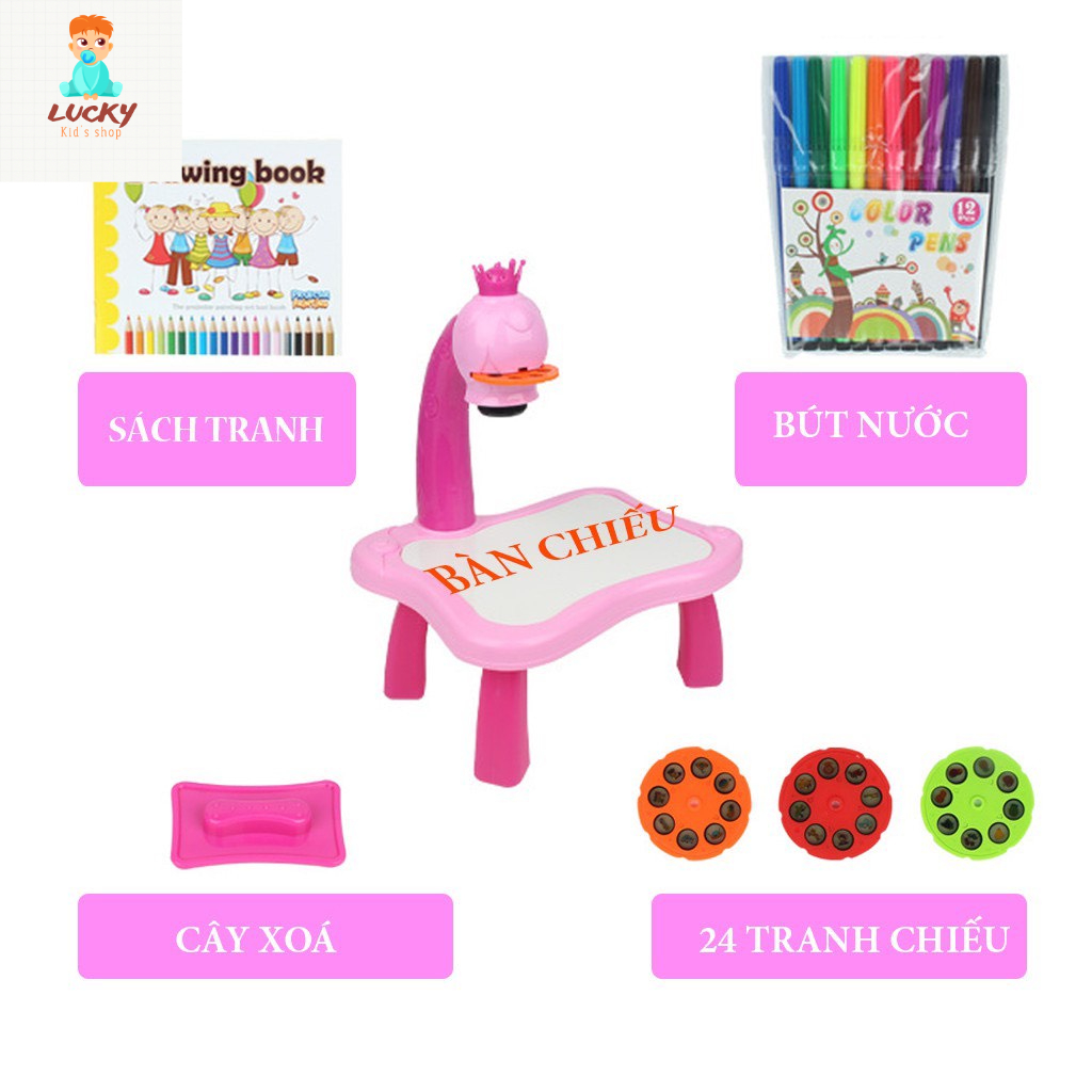 Đồ chơi trẻ em , đồ chơi phát triển trí tuệ Bàn chiếu học vẽ thông minh cho bé giúp phát triển trí não sáng tạo