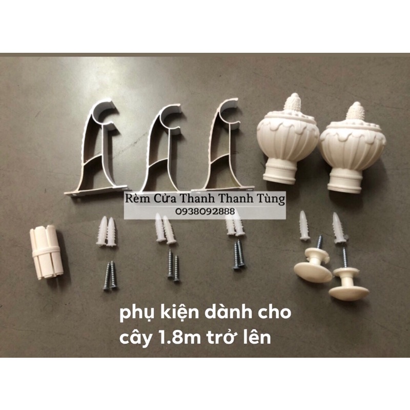 [ĐẦY ĐỦ PHỤ KIỆN] Thanh treo rèm cao cấp chịu lực tốt nhiều kích thước