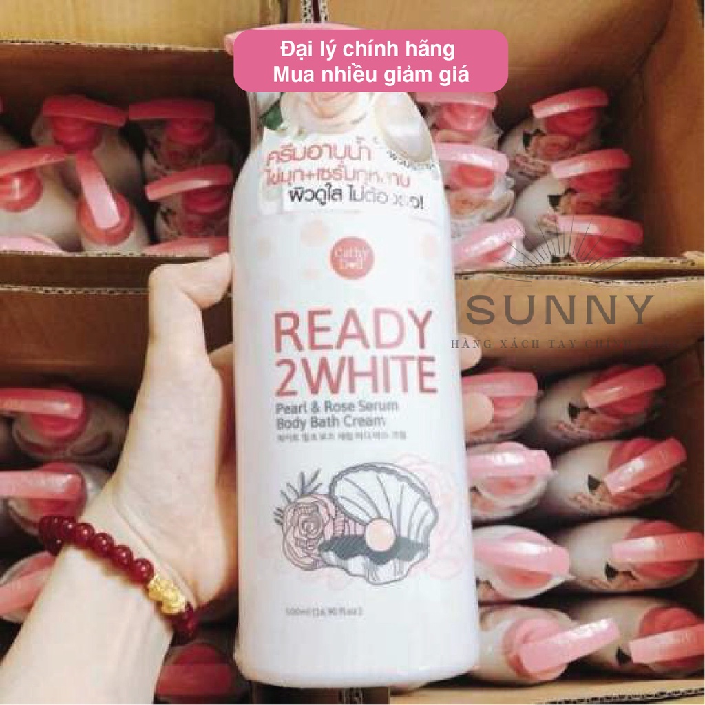 Sữa tắm trắng da Cathy Doll Ready 2 White 500ml dưỡng da trắng sáng và mịn màng