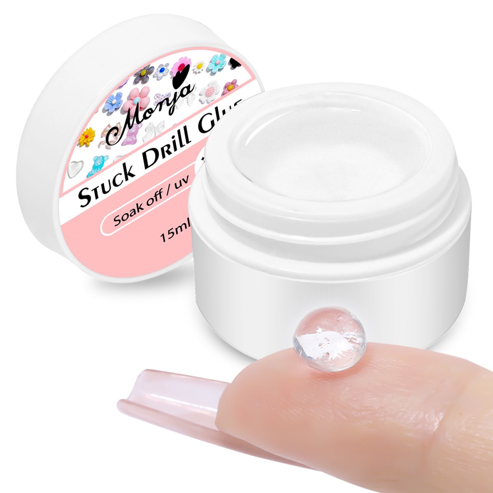 Keo Dán Móng Tay Màu Trơn Nhẹ Nhàng Lâu Trôi