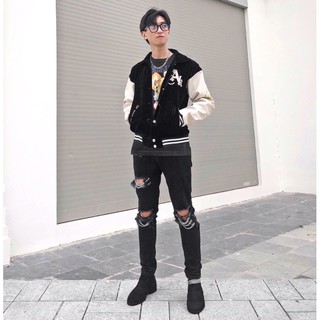 Áo Khoác Varsity đen- Ak 47 Republic