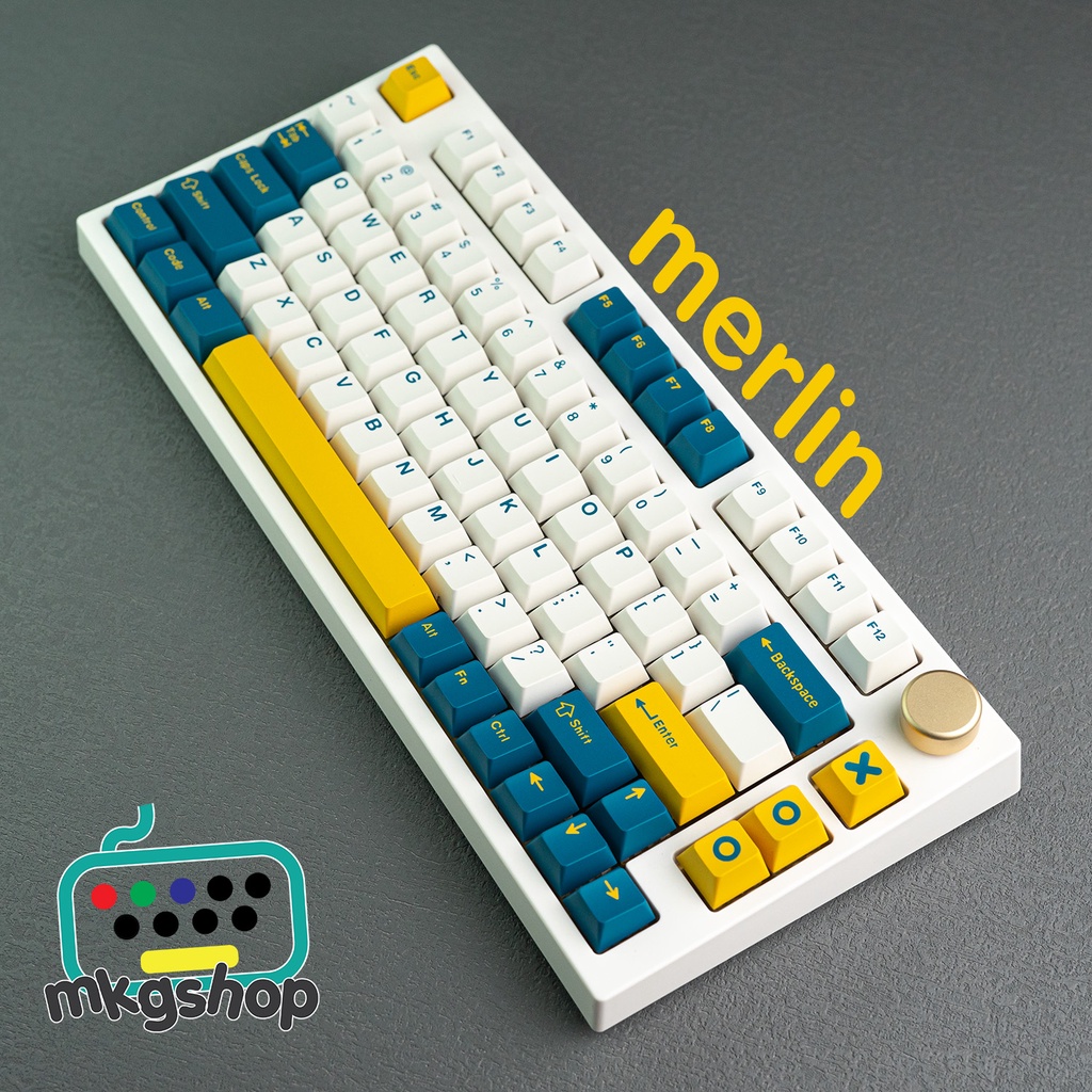 Keycap CMK Merlin, in doubleshot, 173 nút bàn phím cơ màu cực đẹp, cherry profile