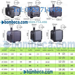 Bơm bể cá Atman 303S