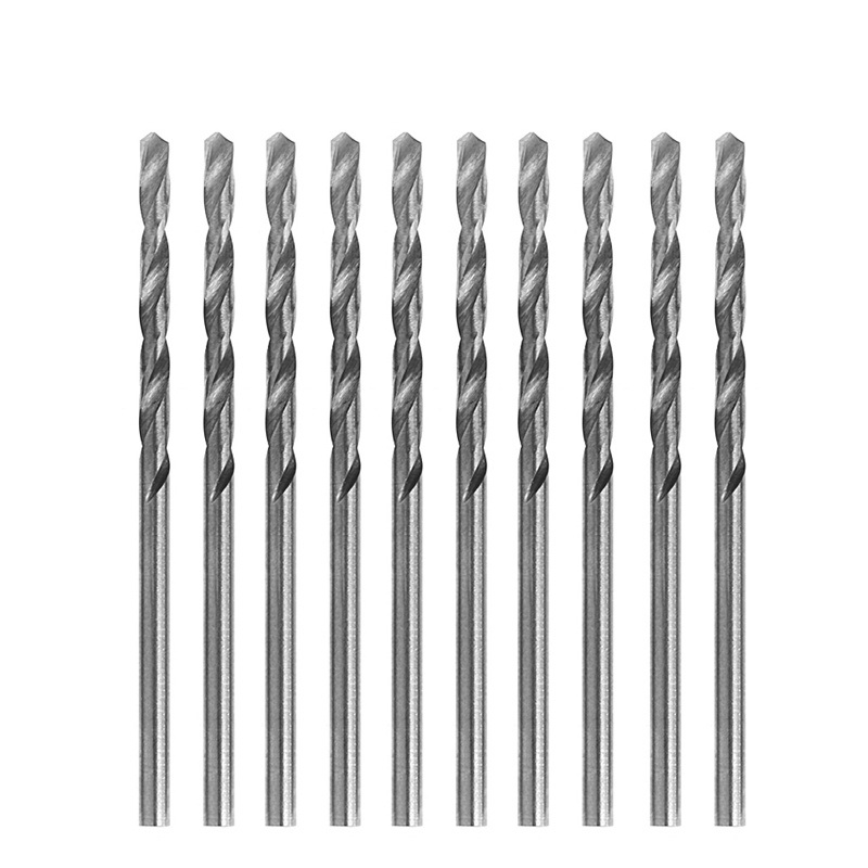 kkvi Multifunction 10 Pcs Tiny Micro HSS 0.5mm Straight Shank Twist Drilling Bit