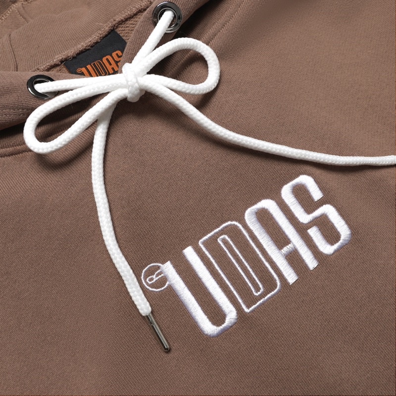 Áo Hoodie UDAS unisex dành cho nam và nữ có mũ form rộng BASIC - Nâu