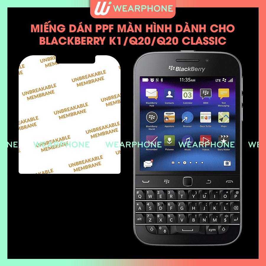 Miếng Dán Màn Hình Mặt Trước PPF Dành Cho Blackberry K1 / Key 1 / Keyone / Blackberry Q20 / Q20 Classic