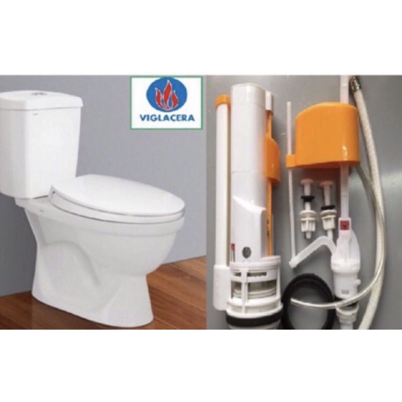 Bộ phụ kiện xả 2 nhấn toilet cao cấp