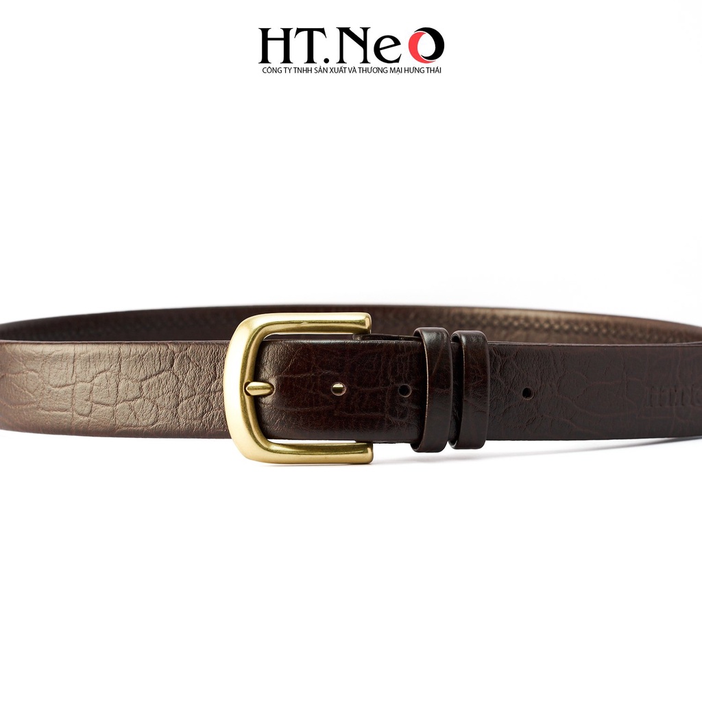 Thắt lưng nam da HT.NEO da thật nguyên miếng siêu dẻo dai, thiết kế lịch thiệp nam tính DL22