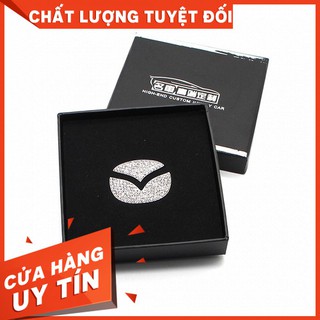 Trang trí vô lăng Mazda CX-4, cx5 7 9 Atz logo nạm kim cương