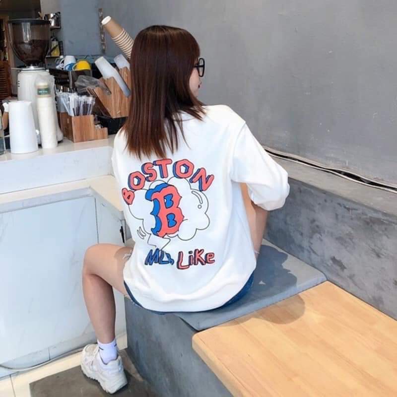 Áo nỉ Sweatshirt Mlb like popcorn tay dài dành cho nam nữ
