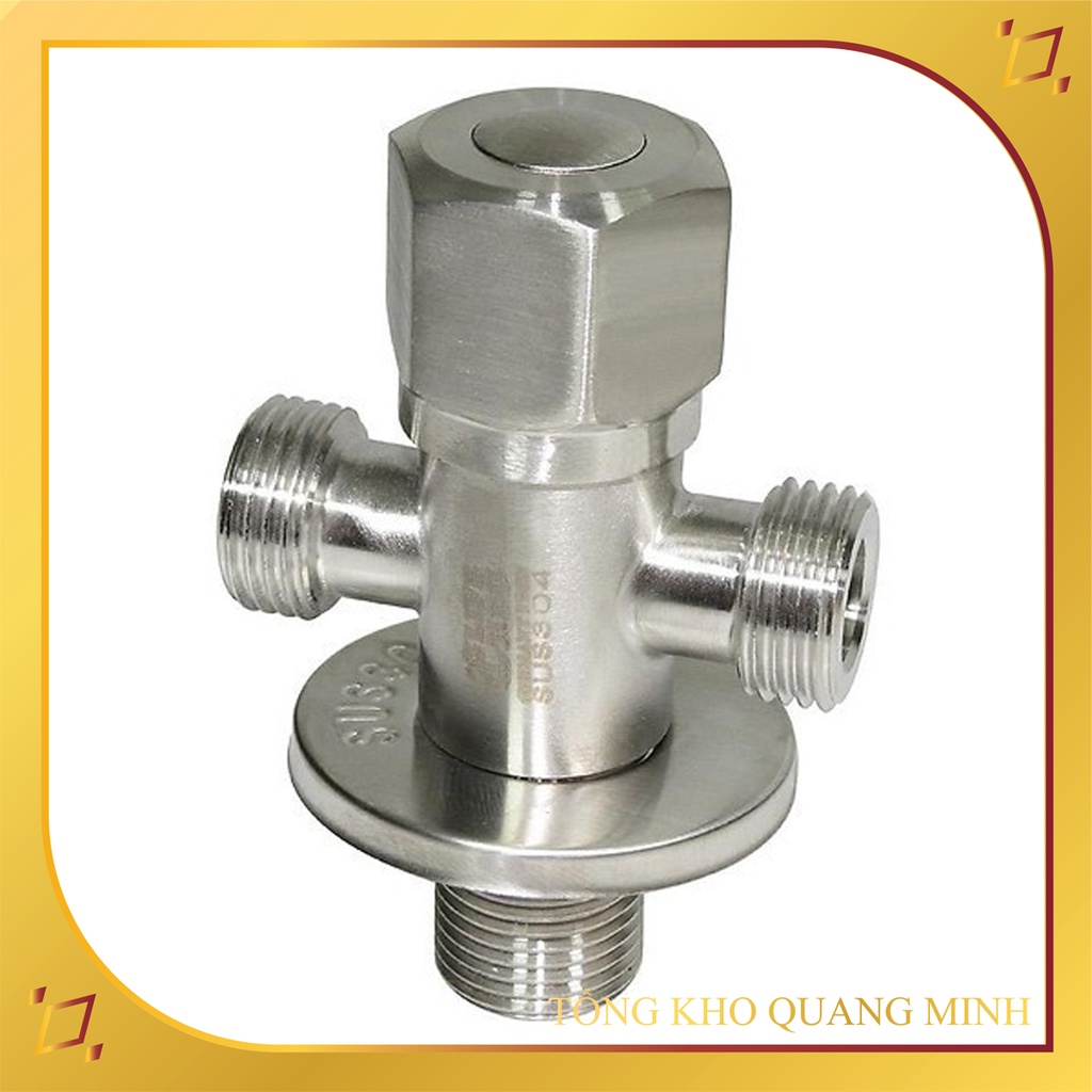 Van T cầu , t cầu. Giảm áp chia bồn cầu Inox SUS 304,Van T Chia Nước cho vòi xịt vệ sinh và bồn cầu inox