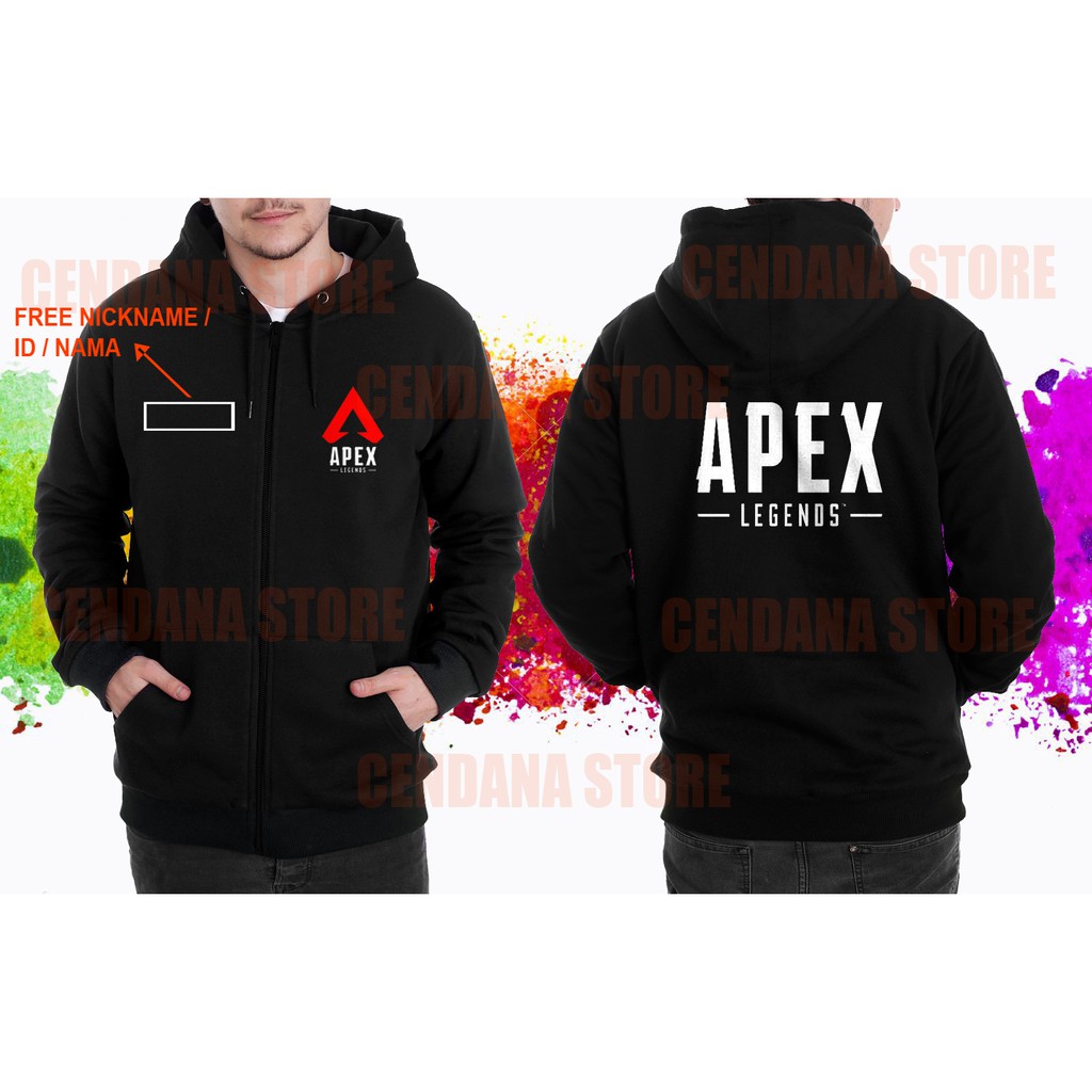 Áo Khoác Sweater Phối Khóa Kéo In Hình Apex Legends Cá Tính