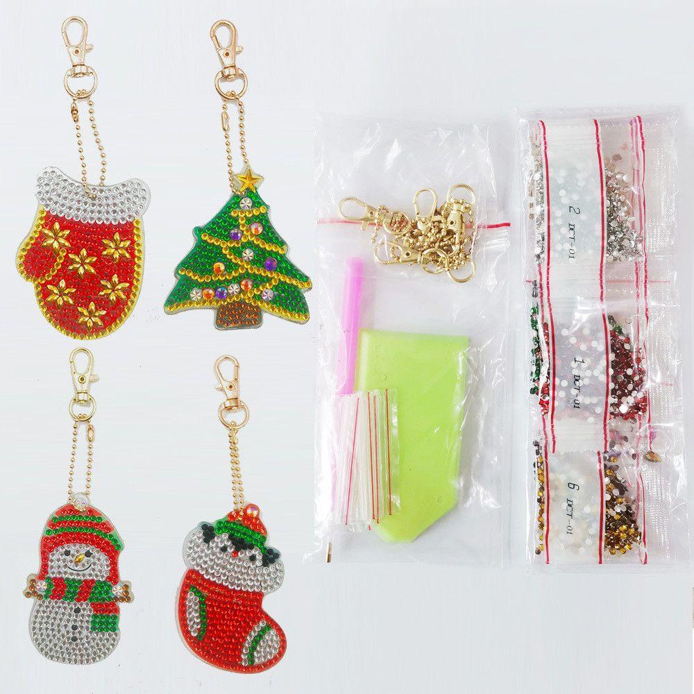 EUCA Set 4 / 5 Móc Khóa Trang Trí Chủ Đề Giáng Sinh