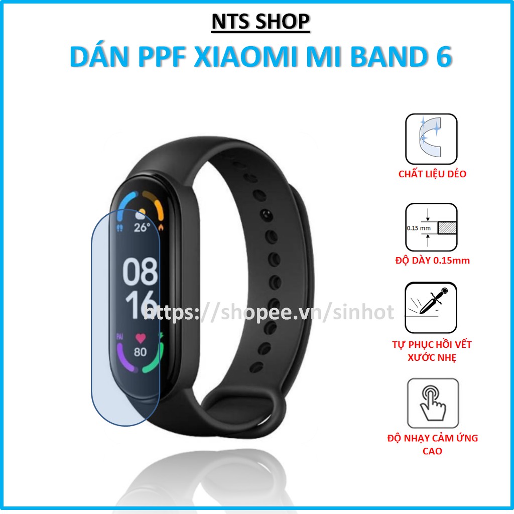 Set 3 miếng ppf dán chống xước màn hình Xiaomi Miband 6