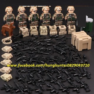 Xếp Hình Army Modern War Combo 6 Lính Lục quân TQ kèm trang bị