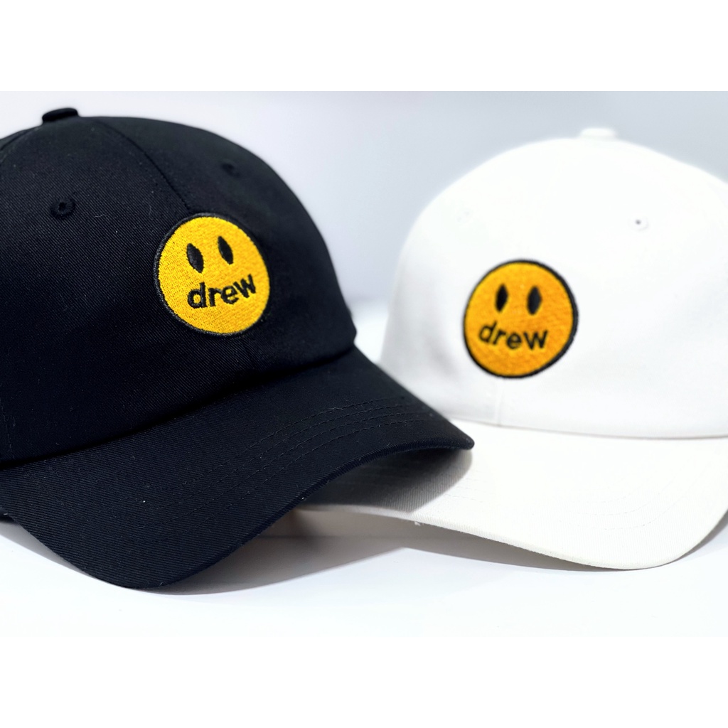 Mũ lưỡi trai, mũ cap DREW - Freesize - Logo MẶT CƯỜI thêu cao cấp siêu chuẩn