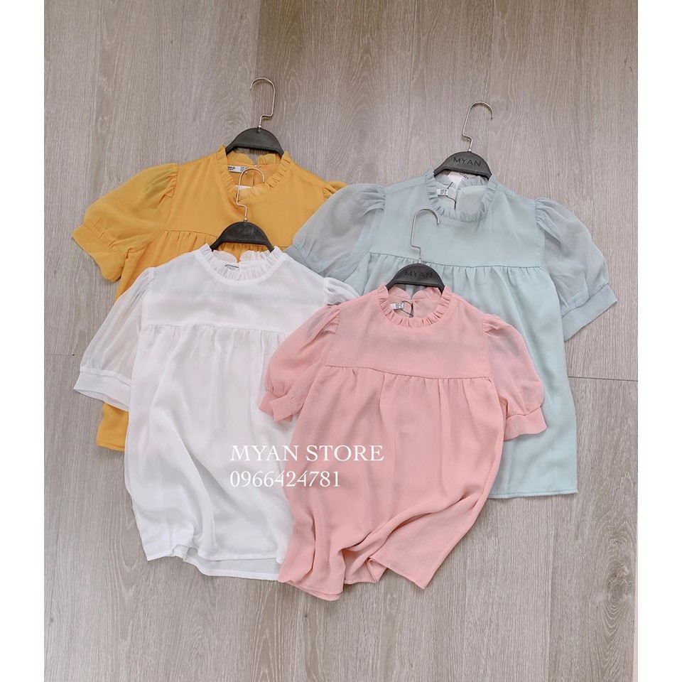 Áo babydoll cổ bèo AVN32019