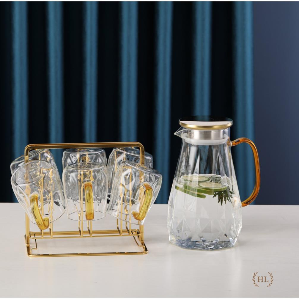 Bình cốc thuỷ tinh phong cách NORDIC Quả Trám | Bộ Bình Ly Thuỷ Tinh Chịu Nhiệt Tạo Hình Dãy Núi(Mix Lẻ)