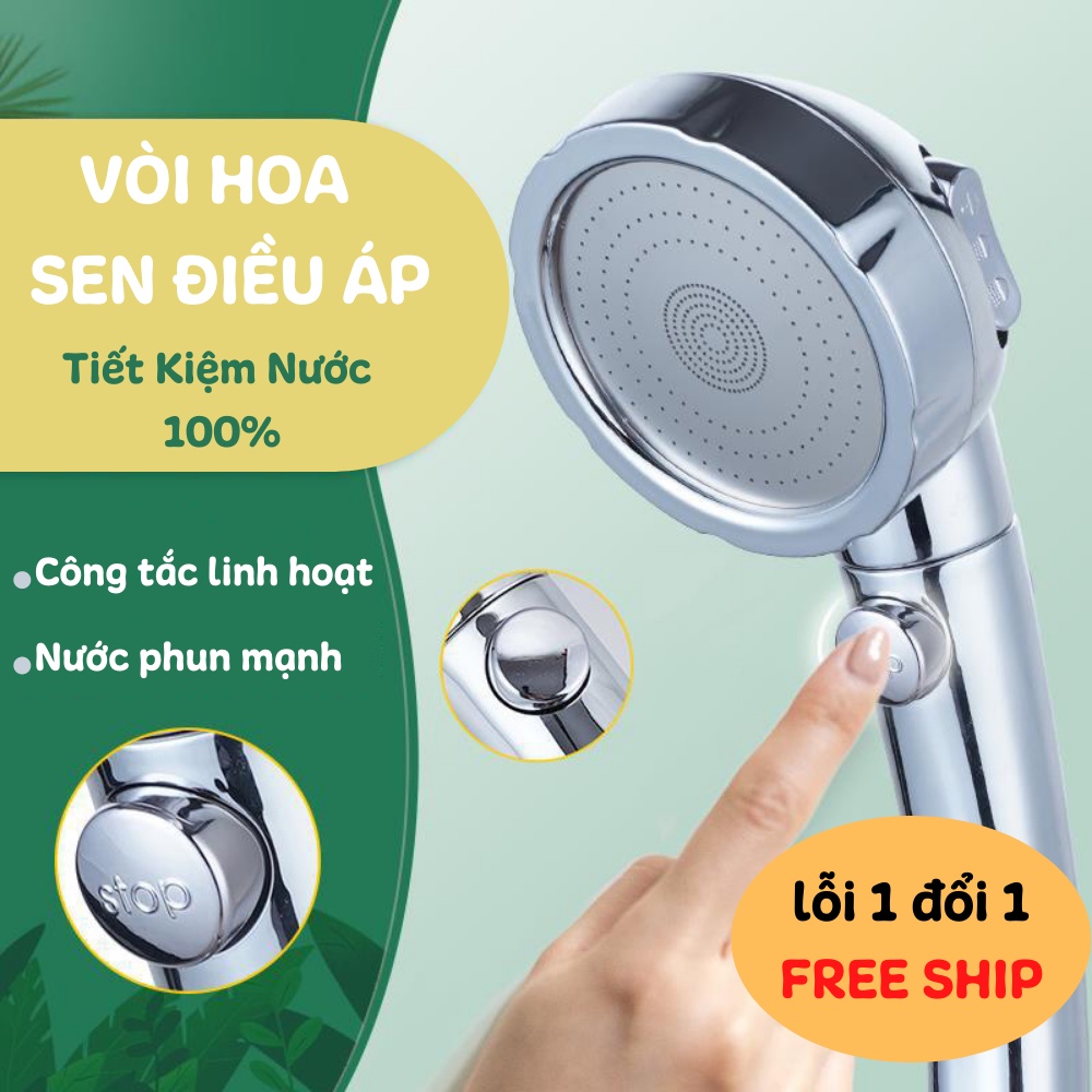 Vòi Hoa Sen Vòi Sen Tăng Áp Phòng Tắm 3 Chế Độ Tia Nước Mạnh THANH XUÂN 98