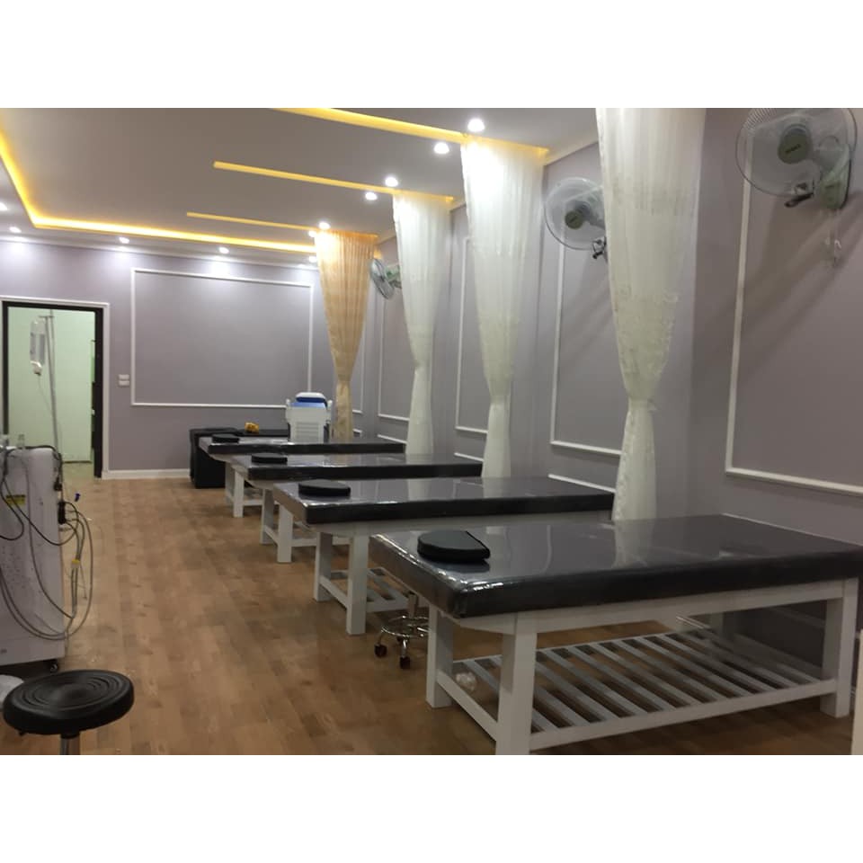 GIƯỜNG SPA_GIƯỜNG MASSAGE BODY CHÂN GỖ ĐỦ KÍCH THƯỚC SET UP SPA, THẨM MỸ VIỆN