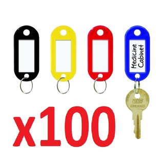 Combo 100 Móc Khóa Thẻ Ghi Chú Hành Lý, Đánh Dấu Chìa Khóa, Thẻ Tên Name Tag Ghi Thông Tin (10 Màu)