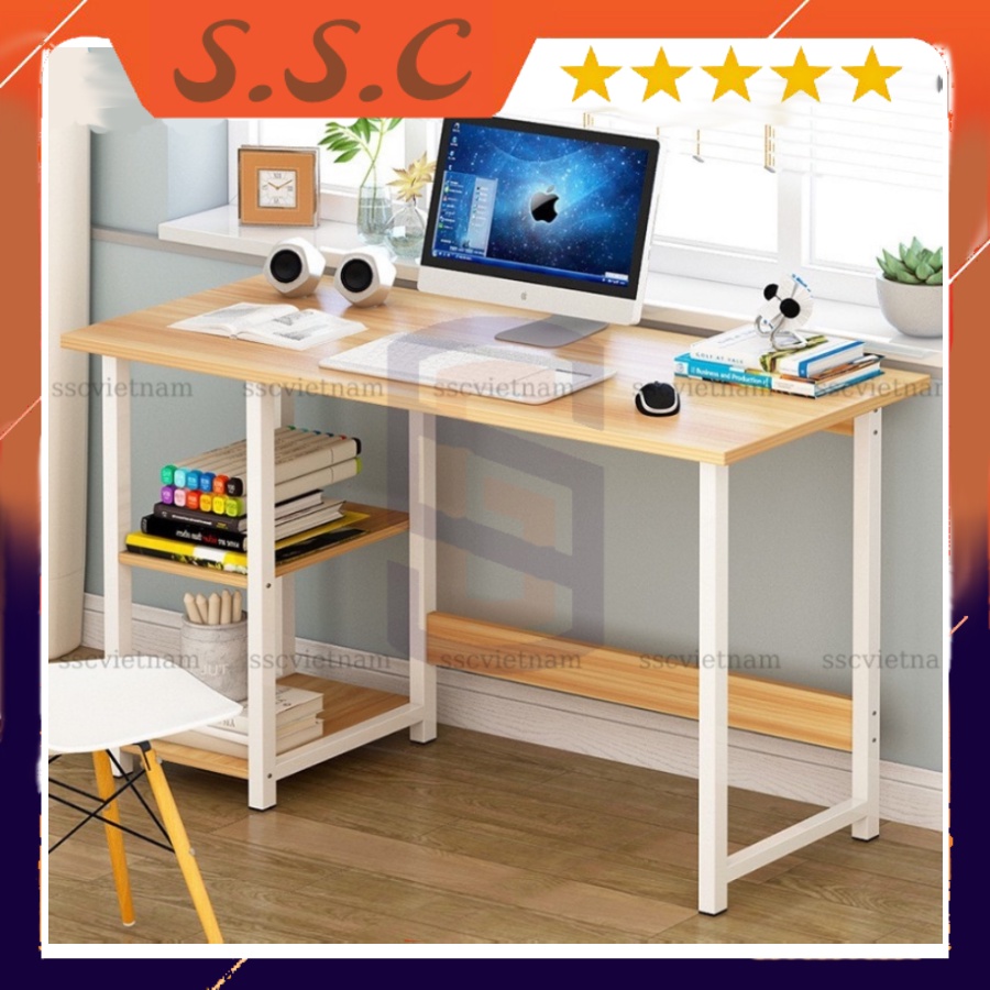 Bàn làm việc lắp ráp dễ dàng gọn nhẹ thông minh, bàn vi tính hoặc bàn học, làm việc khung sắt sơn tĩnh điện chịu lực cao