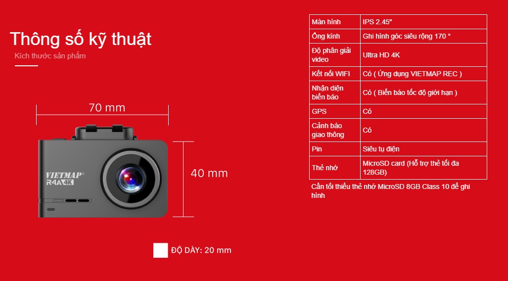 CAMERA HÀNH TRÌNH VIETMAP R4A NHẬN DIỆN BIỂN BÁO GIAO THÔNG | BigBuy360 - bigbuy360.vn