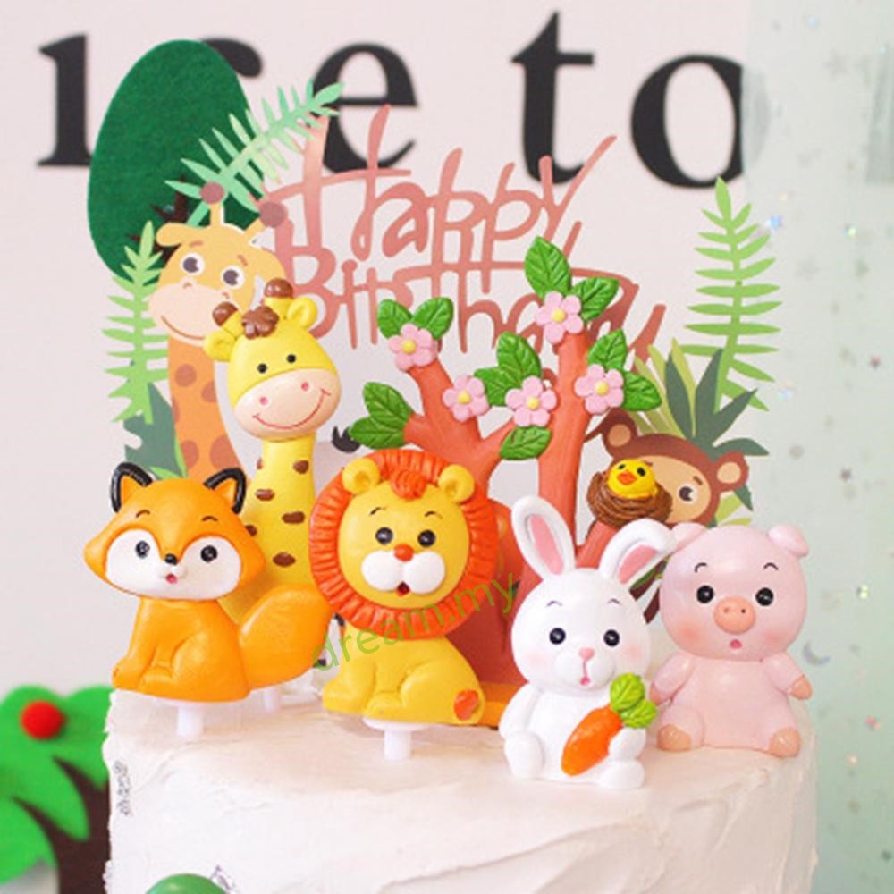 Phụ Kiện Trang Trí Bánh Kem Hình Động Vật Dễ Thương