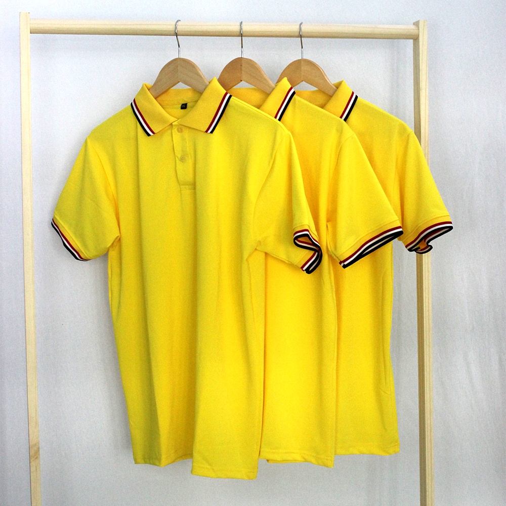 Áo Thun Cổ Bẻ Nữ, Áo Thun Có Cổ Polo, Áo Polo Nữ Phối 3 Sọc Ngắn Tay - CA42