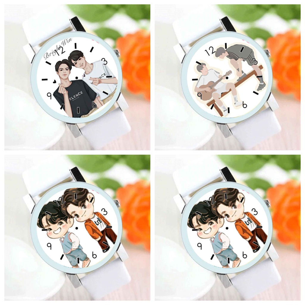 Đồng hồ đeo tay nam nữ in hình BRIGHTWIN 2gether BL Thái Lan anime chibi xinh xắn