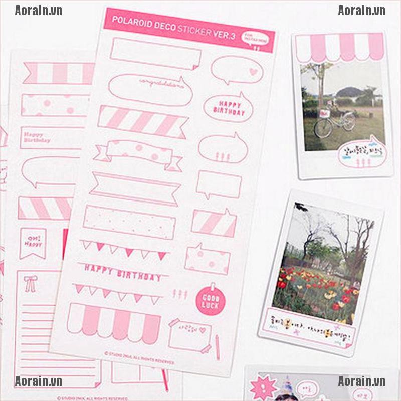 Bộ 6 Miếng Dán Tự Dính Trang Trí Sổ Tay Xinh Xắn