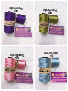 sợi ribbon móc túi xách