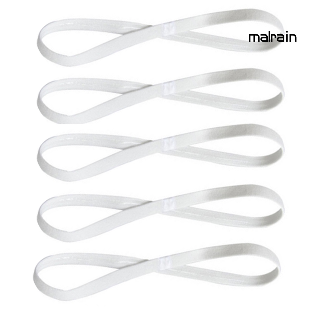 Set 5 Dây Thun Cột Tóc Co Giãn Chống Trượt Màu Sắc Ngọt Ngào Tiện Dụng Tập Yoga