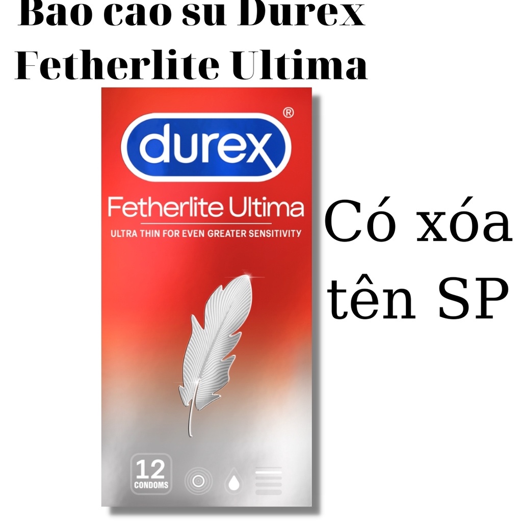 [ Có video ảnh thật ] Bộ 02 hộp bao cao su  Durex Fetherlite Ultima 12 chiếc bcs tặng 1 gel bôi trơn Durex Play 50ml