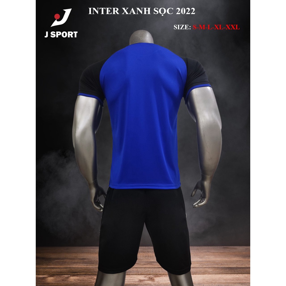 Quần áo đá banh ngắn tay INTERMILAN xanh 2020-2021 - Chất lượng