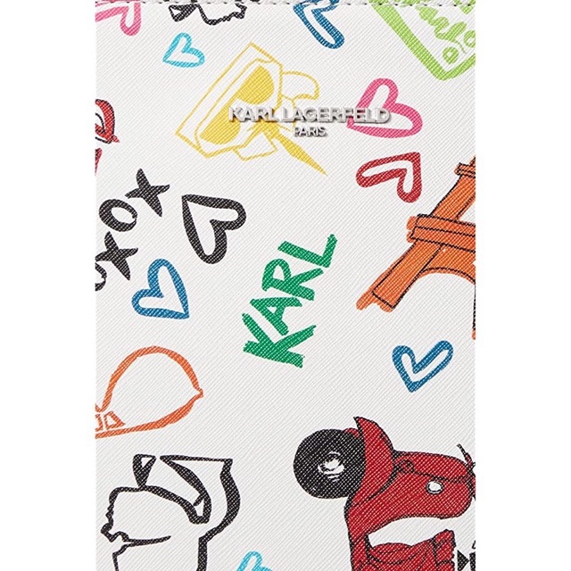 TÚI ĐEO VAI ADELE TOTE KARL LAGERFELD PARIS MÀU TRẮNG - AUTHENTIC