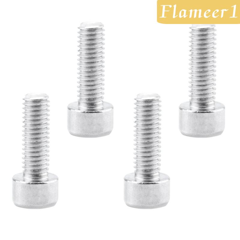 [Flameameer1] 4 Bu Lông Gắn Bình Nước Bằng Hợp Kim Màu Bạc Cho Xe Đạp