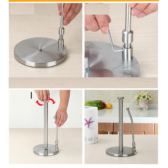 Cây inox giữ cuộn giấy vệ sinh bếp, bàn ăn mẫu đặc biệt