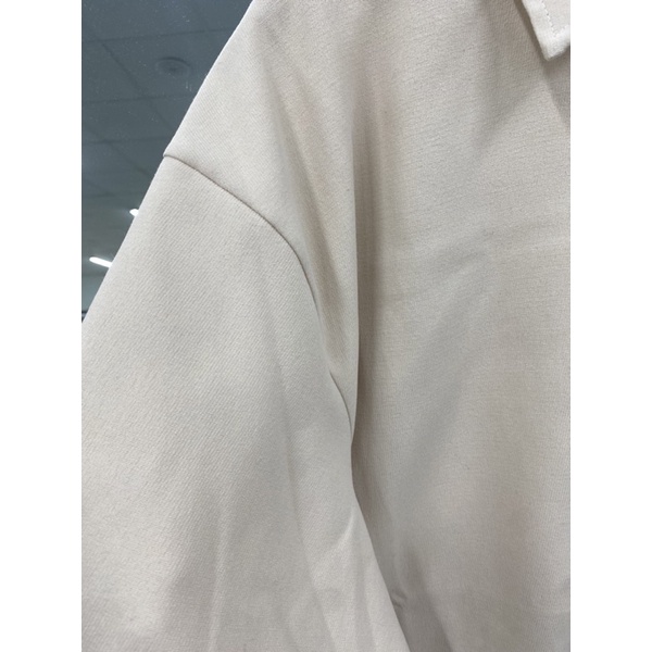 Áo sơ mi đỏ oversize - ảnh thật cận chất