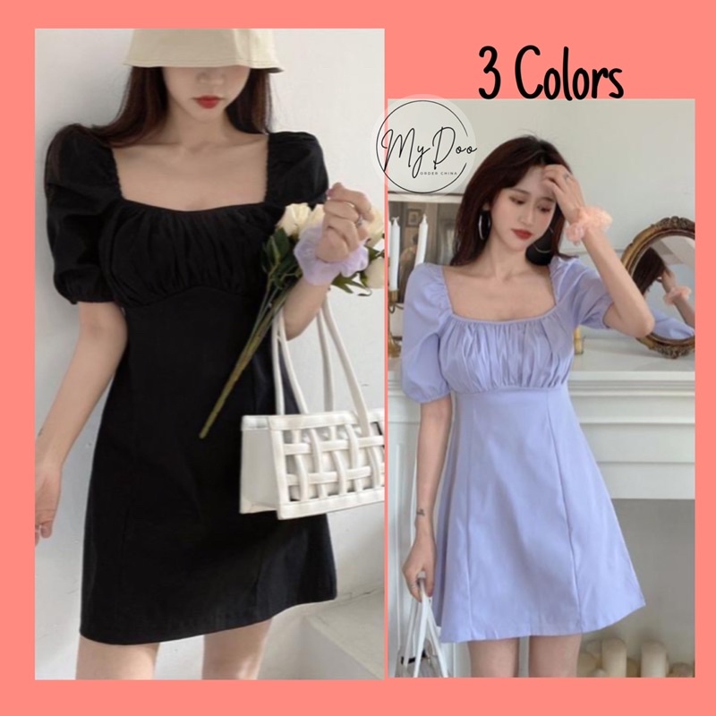váy nữ chữ A cup ngực trễ vai cho nữ - V26