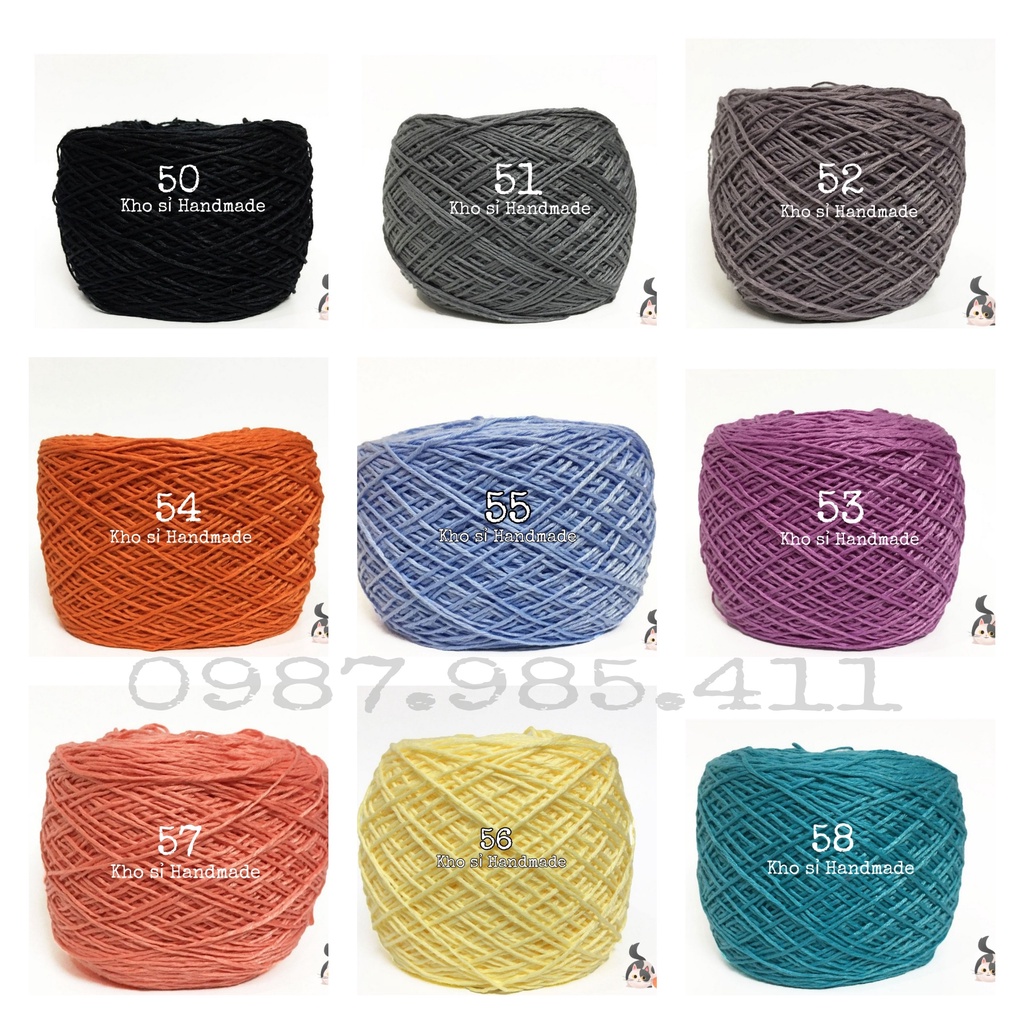 Sợi Cotton Việt Nam 1mm (Mã 51 đến 96) (Cuộn 100gram)