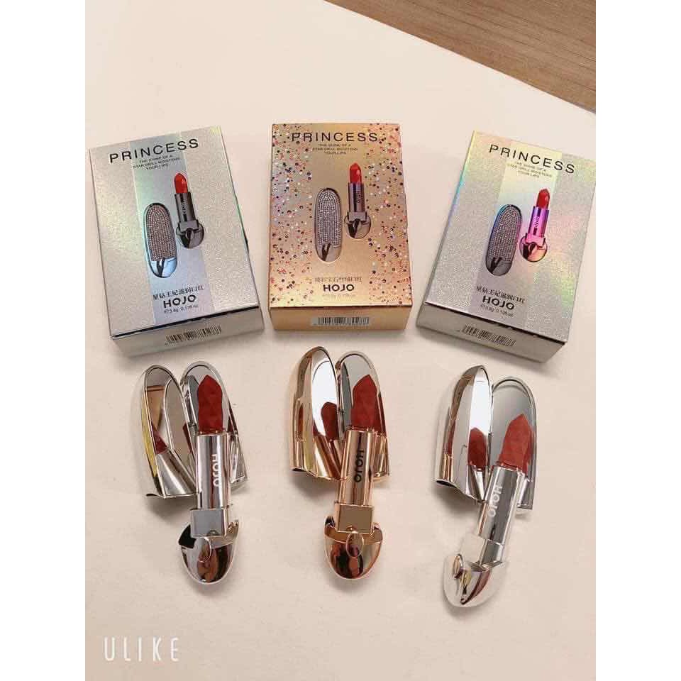 Son HoJo Princess đính đá Gold và Silver kèm Gương - Mẫu mới 2019 - FULL MÀU