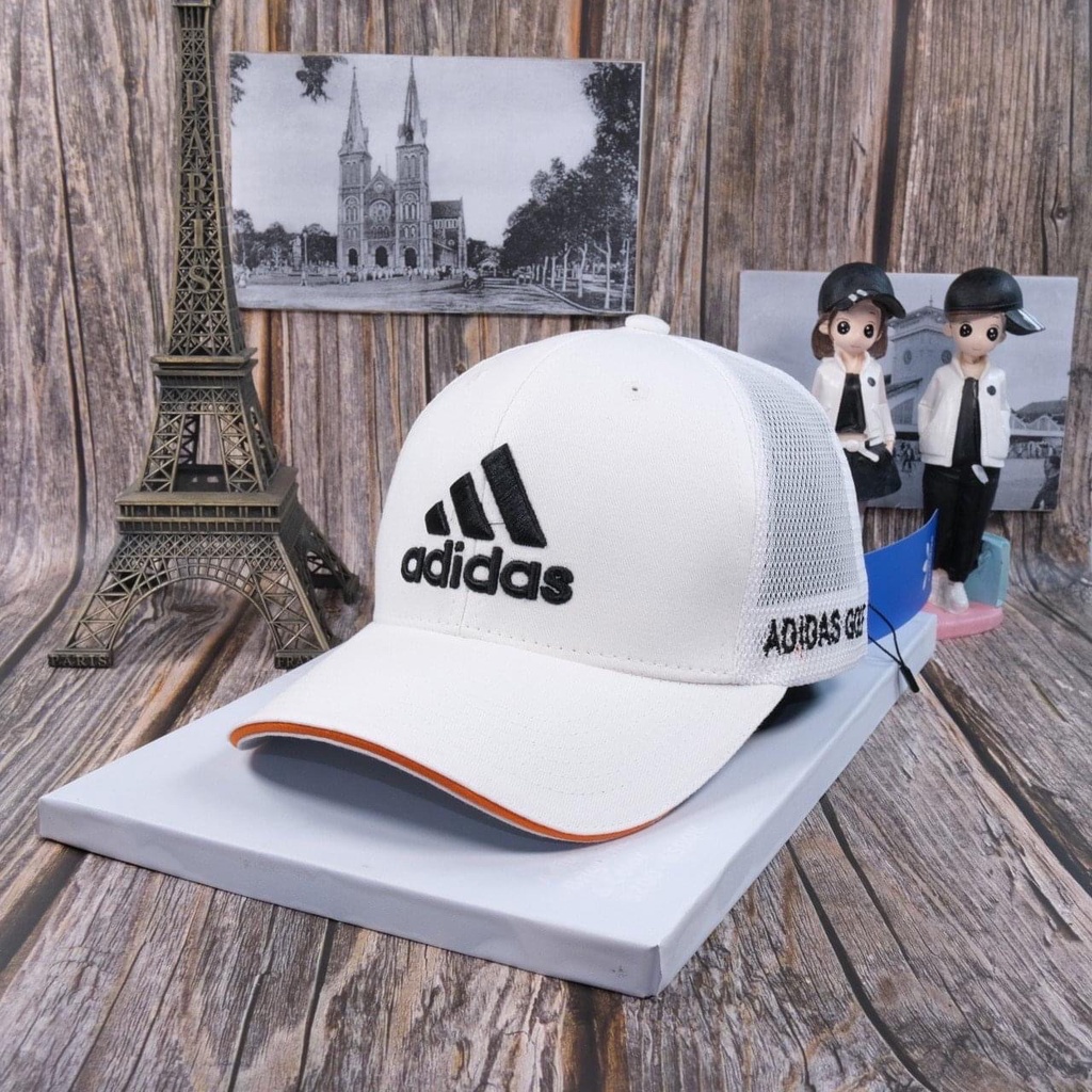 Nón kết, mũ lưỡi trai nam nữ Adidas phối lưới vải Kaki xịn chuẩn thời trang .